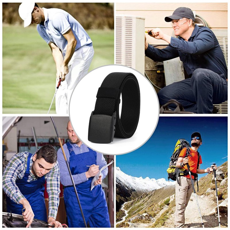 JASGOOD Elastic Stretch Belt for Men Outdoor Sports Work Nylon