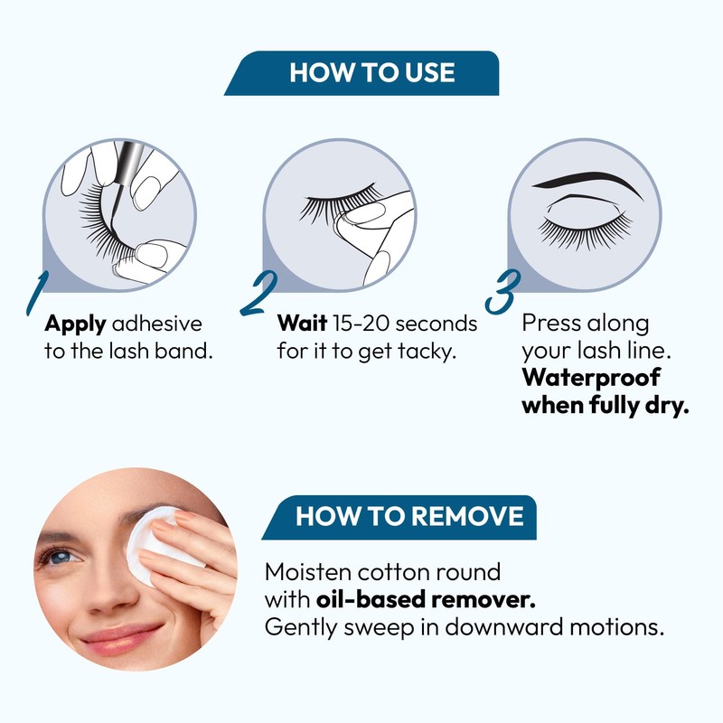 i-ENVY Super Strong Waterproof Clear Eyelash Adhesive, Long Lasting Sweat