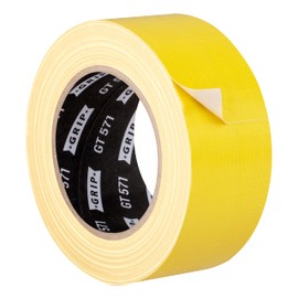 GRIP Eventbasics Fabric Tape, Yellow, 50 mm x 25 m, Coloured Gaffa Tape GT 571, Very High Adhesion, Professional Fabric Tape for Marking, Crafts, Attaching, Repairing and much more. Indoor and Outdoor