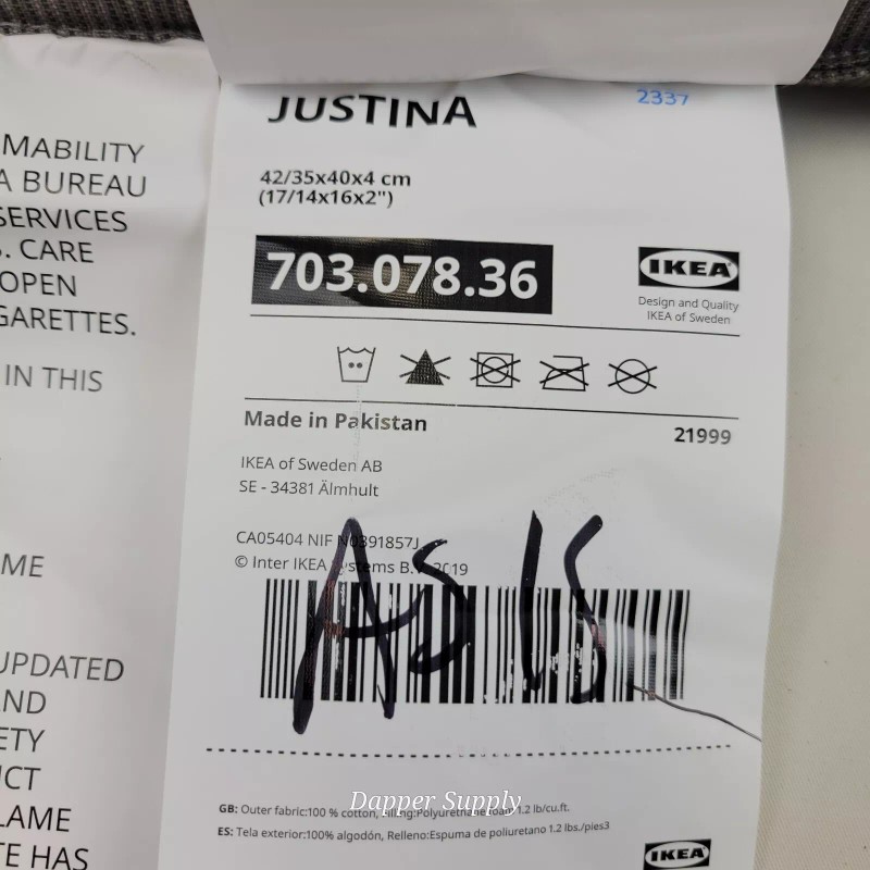 IKEA JUSTINA Grey 17 / 14 x 16 x 2"