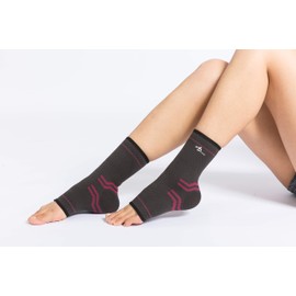 ABIRAM Foot Sleeve (Pair) with Compression Wrap, Ankle Brace For Arch, Ankle Support, Football, Basketball, Volleyball, Running, For Sprained Foot, Tendonitis, Plantar Fasciitis