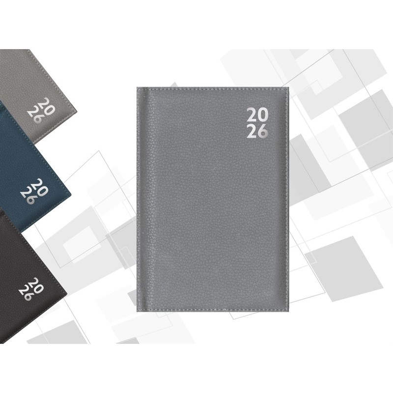 2026 A6 Diary Week Day Per Page - Grey Faux