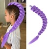Purple Braiding Hair Ponytail Extensions 24 Inch Costume Cosplay Halloween