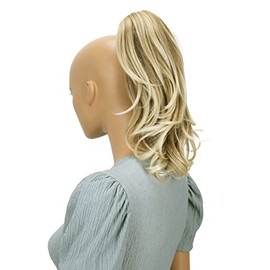 PRETTYSHOP 14" Hairpiece Ponytail Extensions Voluminous Wavy Strawberry Blonde Mix H107a