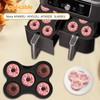 Silikon Donut Backform, 5 Raster, Schwarz, Wiederverwendbare, Antihaft-Pfanne, Kompatibel mit