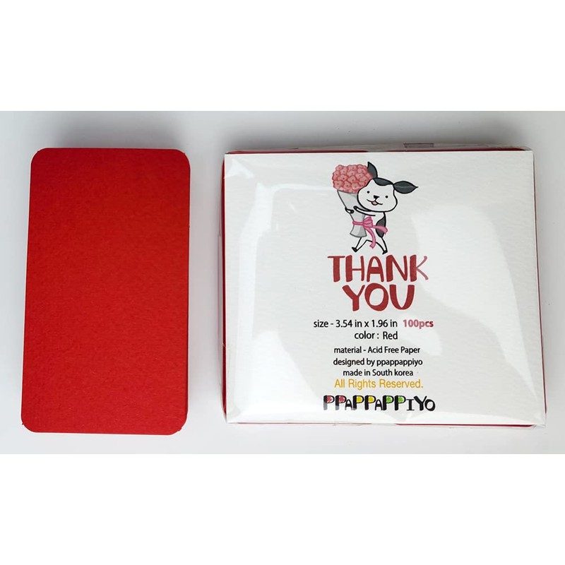 PPAPPAPPIYO 3.5x2 Blank color index cards (100) Paper - Blank