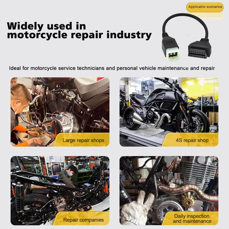 AMHTDOL Obd2 Adapter for Royal Enfield Motorcycle 6 Pin to