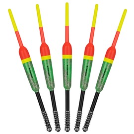 THKFISH Balsa Wood Spring Bobbers for Fishing, Slip Fishing Bobbers Spring Floats for Crappie Catfish Trout Panfish Walleyes Fishing Fixed Bobber 5 PCS