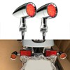 2pcs Chrome 15 LED Motorcycle Stop Brake Running Turn Signal