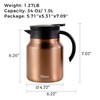 Tiken 34 Oz Thermal Coffee Carafes For Keeping Hot, Double