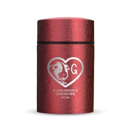 Custom Compact Mini Keepsake Textured Pet Cremation Urn - Engraved Stainless Steel Urns for Guinea Pig Memorial Ashes, Ice Red | 3.2" x 2" (4-8 lbs Capacity) Guinea Pig Face