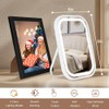 YEKKOPT Travel Makeup Mirror with Lights, Portable Small Beauty LED