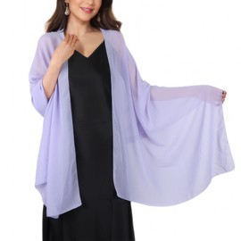 MUQU Shawls and Wraps for Evening Dresses - Sheer Chiffon Shawl Wedding Evening Scarf for Women
