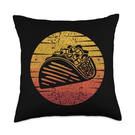 Apparel Taco Cat Love Costume Plush Outfit Gifts Retro Al Pastor Seasoning Hard Shell Lover Taco Throw Pillow, 18x18, Multicolor