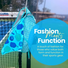 Toallas de pickleball en estampados de moda, bonitas toallas atléticas de microfibra y algodón de 15 x 17 pulgadas con clip, accesorios de pickleball, regalos de pickleball para jugadores de pickleballers (paletas azules/verdes)