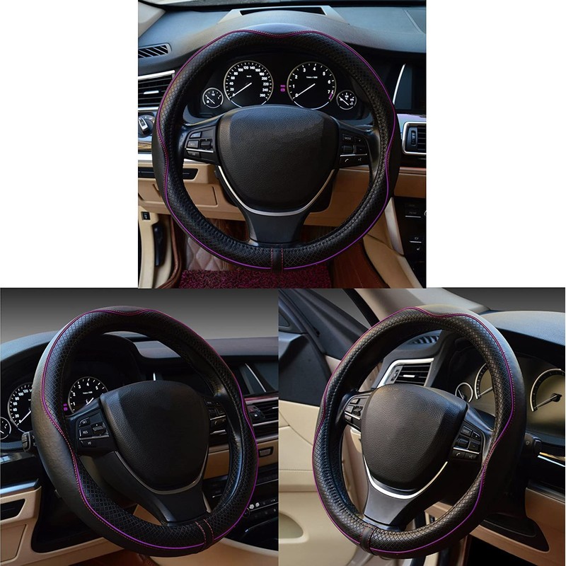 Gomass Car Steering Wheel Cover, Anti-Slip, Safety, Soft, Breathable, Heavy