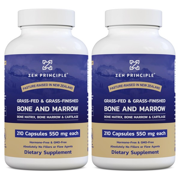 Zen Principle Grass Fed Beef Bone Marrow Supplement, 3300mg. Skin,