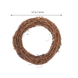 Tofficu 5pcs Christmas Grapevine Wreath Ring, 12cm Creative Christmas Woven Door Wreaths, Unique Garland DIY Xmas Ring Twig Wreath Base Props Wreath Frame for Front Door Cabinets Windows
