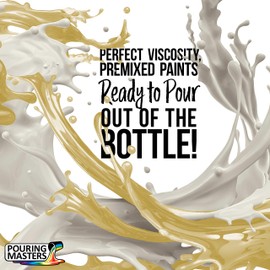 Pouring Masters Buttercream Yellow Acrylic Ready to Pour Pouring Paint – Premium 64-Ounce Pre-Mixed Water-Based - for Canvas, Wood, Paper, Crafts, Tile, Rocks and More