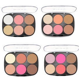 Bissu Paleta de Maquillaje 3 en 1, Set de 4 Paletas, Iluminador, Rubor y Bronceador, Sin Parabenos