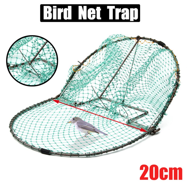 Live Bird Trap Net Polyethylene Bird Hunting Cage with Steel