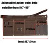 Heavy Duty Tool Apron with Hammer Loop,Waxed Canvas Waist Work