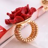 aimiliqi Vintage Rose Statement Ring, Red Flower Design, Gold-Plated Adjustable