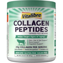 Bovine Collagen Peptides Powder for Women and Men, Grass-Fed Hydrolyzed Collagen Protein Type I & III, Skin, Hair, Nails, Bones, Digestion, Unflavored, Non-GMO, Keto & GF, 22 Servings, 16oz