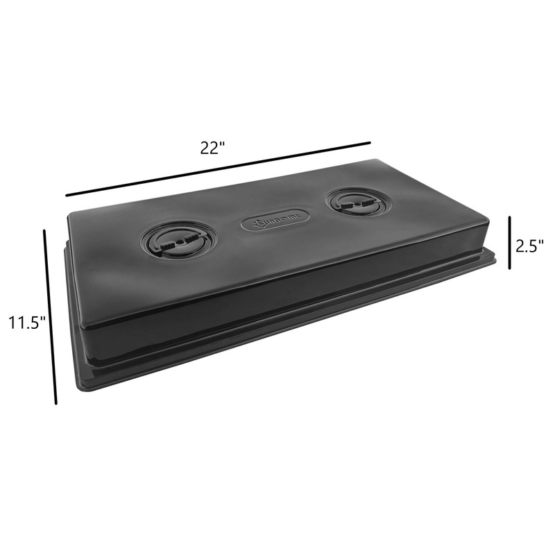 SUNPACK Sundome Plastic Multi-Vented Humidity Dome, Black, 2" - Ideal