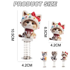 STEFUEWILL17 Bobble Head - Nodding Kitty for Car Dashboard, Kitty Wedding Car Decorations Bobblehead Figures, Bobble Heads Gifts, Cat Lover Gift, Home Decoration, Cute Cat Gift