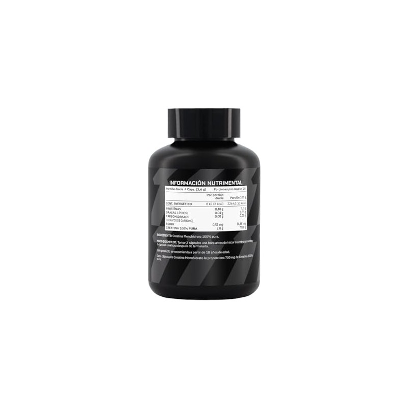 Prowinner Cápsulas Creatina Monohidrato 100 Pura Suplemento Alimenticio Por Porción