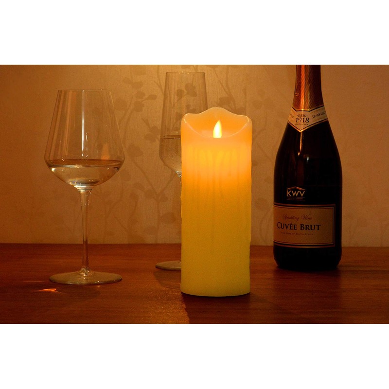 Flameless Candles with 10 Key Remote Timer Flickering Tear Wave
