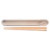 Masakazu ARBRE 27282 Wood Grain Chopsticks Case Set, Clear Size: