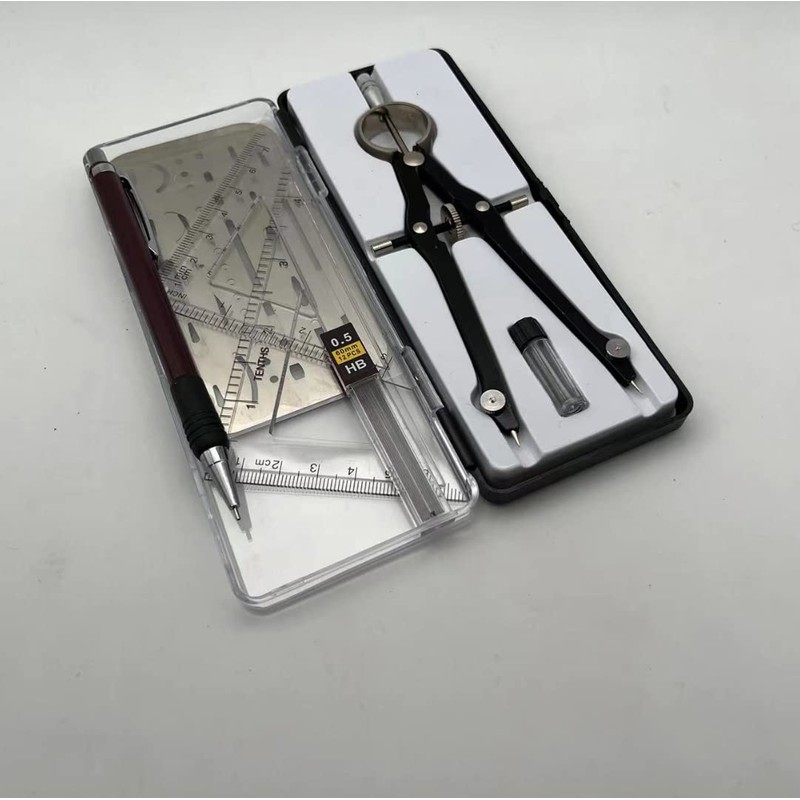 10-piece Geometry Compass Set with Drawing Tools for Architects,Students,and Artists
