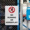 No Running Or Horseplay! Sign, 8.5 x 11 in" OSHA