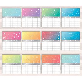 Mini Monthly Calendar with Stand, 5" x 4 1/2", January to December