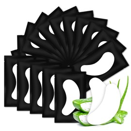 Eye Gel Pads, Lint Free Eyelash Patches, 50 Pairs Under Eye Gel Pads for Pro Salon and Individual Eyelash Extension (Black)