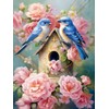 DIY 5D Diamond Art Painting Kits Blue Robin Birds with