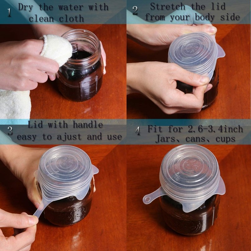 Extra Small Silicone Stretch Lids 2 Inch 5 pack Same