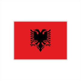 Womaha 30 Sheets Albania Flag Temporary Tattoos Fans Face Tattoo Stickers for Adults Kids Group Activity Props