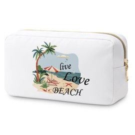 Beach Gifts for Women Makeup Bag for Beach Lover Trip Vacation Cosmetic Bag Girls Weekend Getaway Gift for Daughter Friend Friendship Present Travel Pouch Graduation Christmas Birthday Present