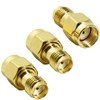 Greluma 3pcs SMA Female to RP-SMA Male RF Plug Adapter
