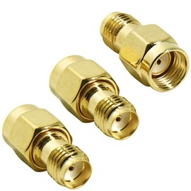 Greluma 3pcs SMA Female to RP-SMA Male RF Plug Adapter