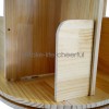 OE QUALITY 1-Layer Rotating Bookcase 360 Rotating Display Rack Pine