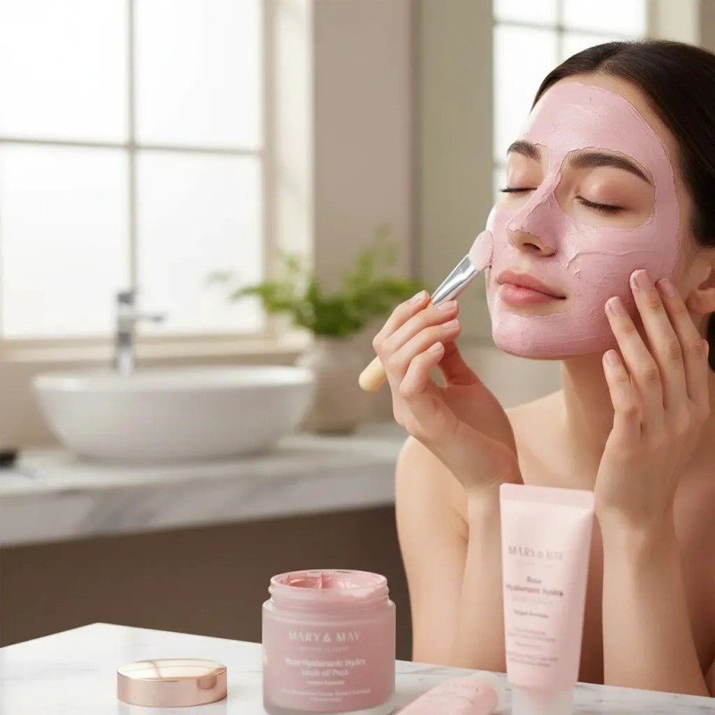 Mary May Vegan Rose Hyaluronic Mask Special Set 2pcs Tipo