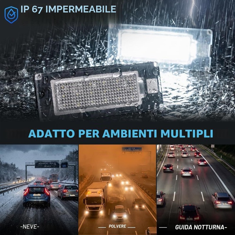 NSLUMO Luci targa LED per Lancia Musa 2004-2012, accessori luce