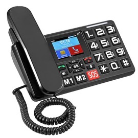 Teléfono Rural 4G con Chip, Celular de Mesa para Casa Oficina y Zonas Rurales, Señal Estable, Volumen Alto 100dB HAC, Teclas Grandes, Pantalla 2.8”, B