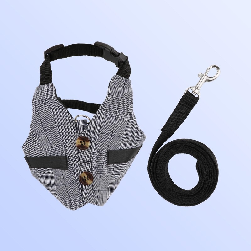 Rabbit Vest Harness and Leash Set Adjustable Formal Suit Style