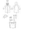 McCall's Patterns M6392 Children's/Girls' Raincoat, Hat, Boot Liners, Backpack and