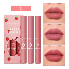 Set De 3 Cajas De Pintalabios Velvet Matte Lip Glaze 7225